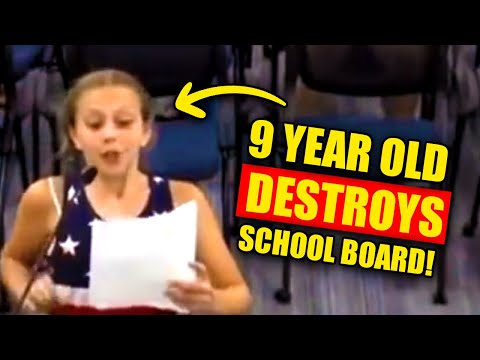 9 Year Old Girl Leaves Woke School Board Speechless!!!